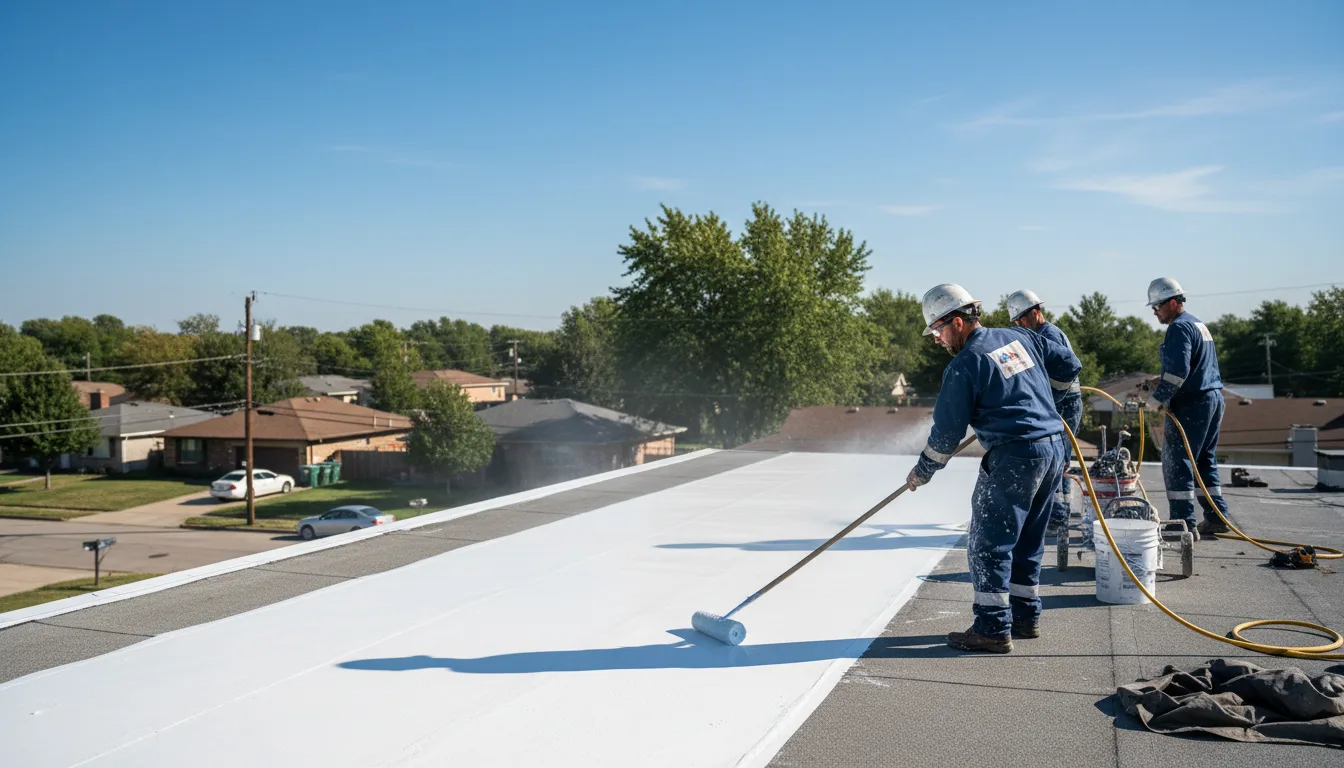 Commercial roof coating in Splendora, TX near me